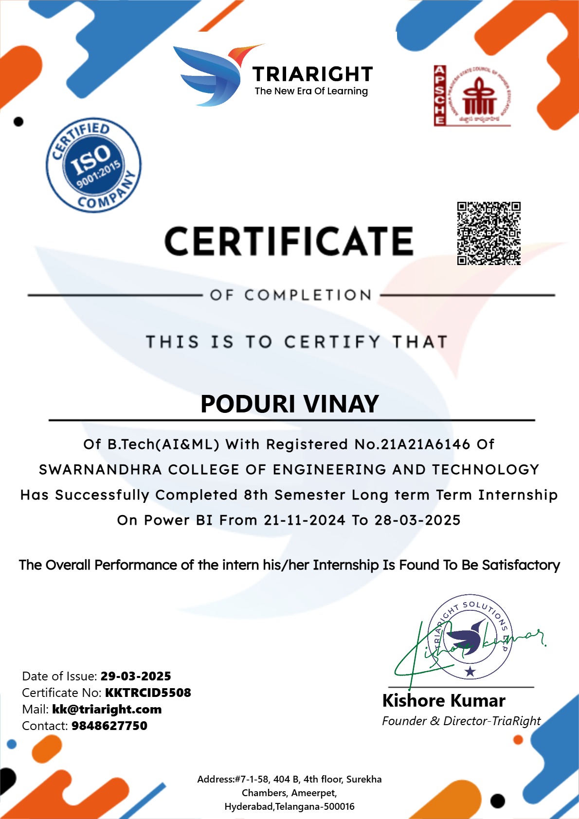 Certificate 1